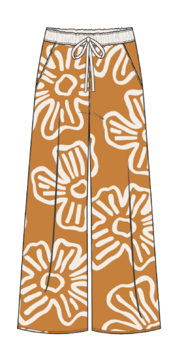 Las Flores Linen Pants