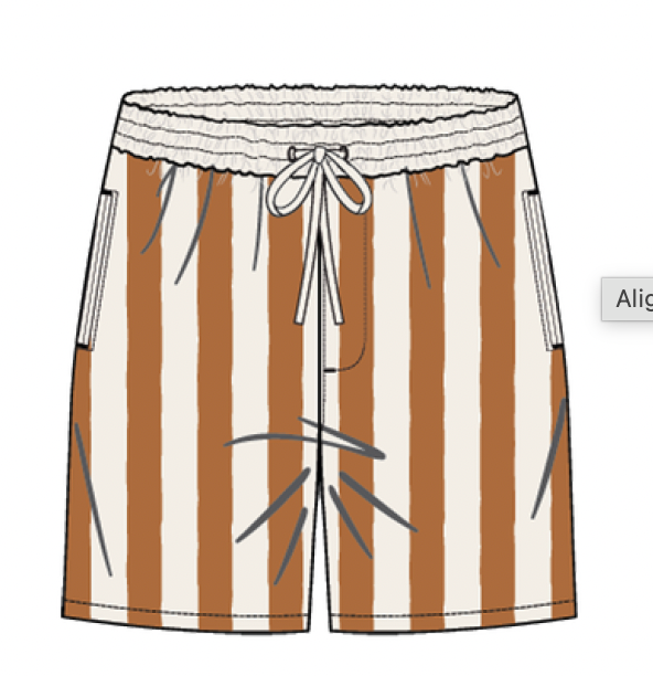 Rayas Linen Shorts