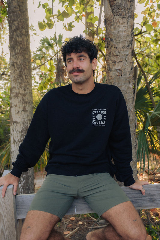 Azulejos de Sol Black Crew Neck